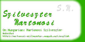 szilveszter martonosi business card